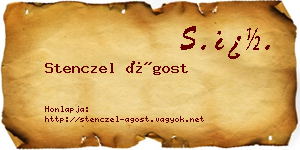 Stenczel Ágost névjegykártya
